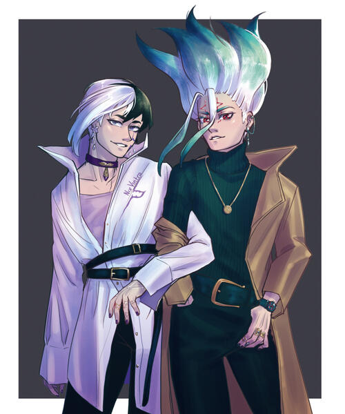 Senku &amp; Gen (Thigh Up)